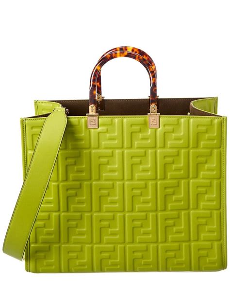 fendi fabric ff shopping logo tote|fendi sunshine tote leather bags.